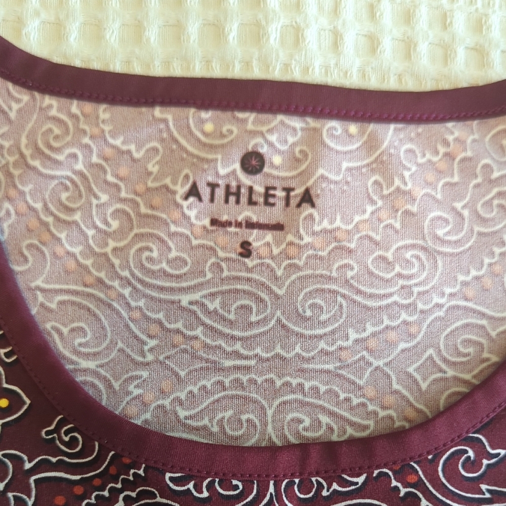 Athleta Purple Brown Graphic Sleeveless Tank Top - Picture 2 of 6